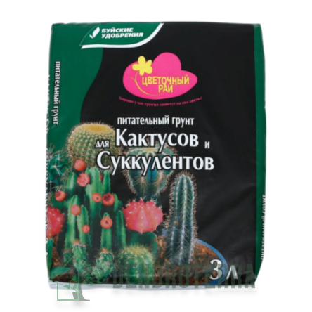 Грунт Цветочный рай для Кактусов/Суккулентов 3л