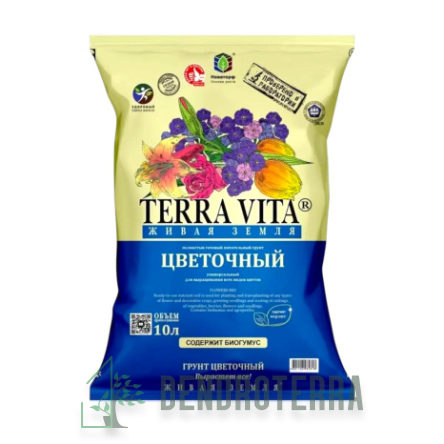 Живая земля цветочная 10 л